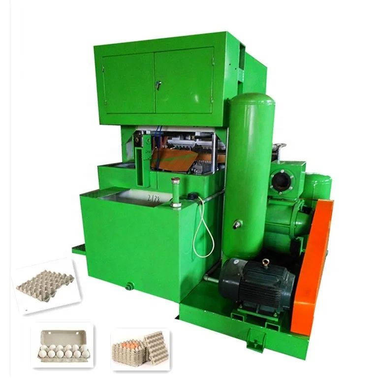 Automatic Paper Egg Tray Machine Egg Carton Production Line 700pcs/h PLC Controlled With Aluminum Molds