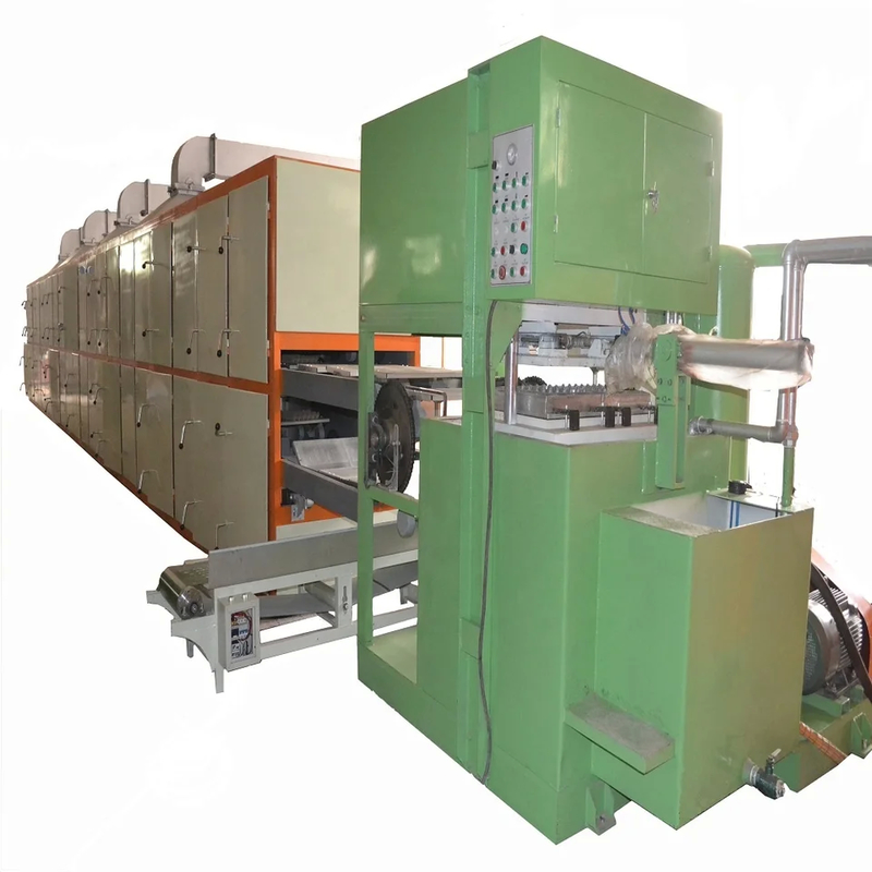 Machine de moulage de pâte de papier haute performance pour la production de plateaux à œufs avec contrôle informatique et faible consommation d'énergie