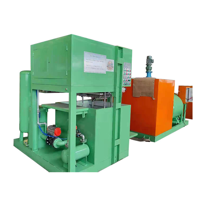 Machine de fabrication de petits plateaux d'œufs à rechange et à rotation avec une puissance totale de 45 kW et un séchoir à métaux