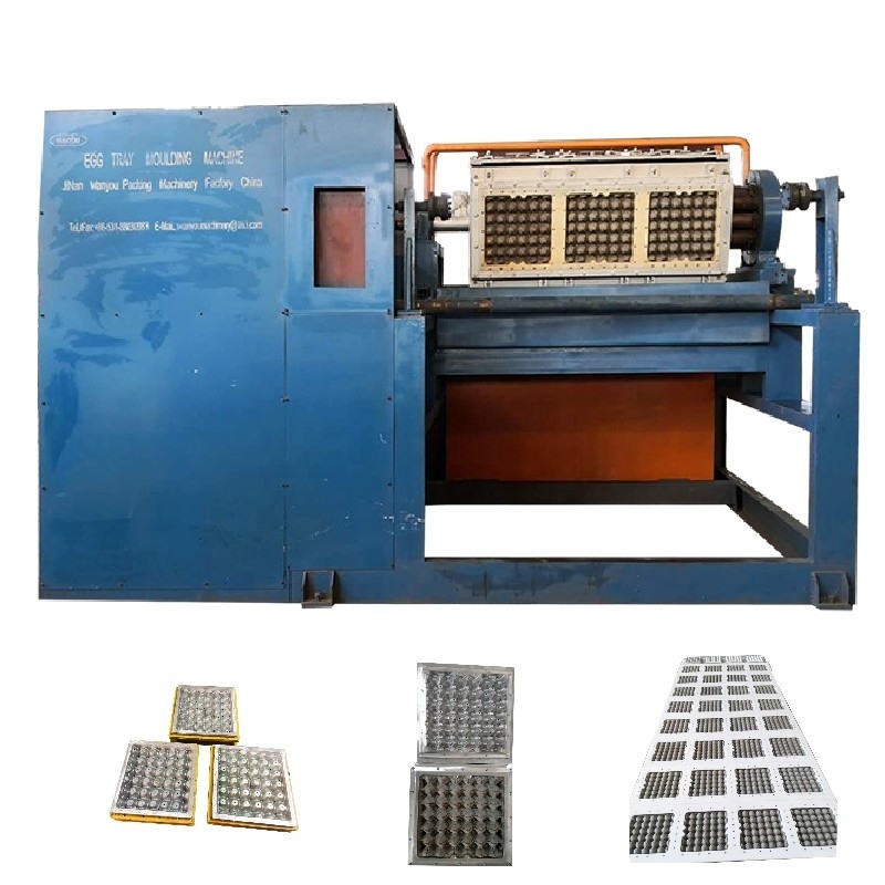 Ligne de production de plateaux d'œufs avec matériel de pâte à papier et machine automatique de moulage de pâte pour le développement durable et machine de fabrication de plateaux d'œufs