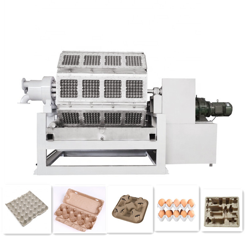 Ligne de production de plateaux d'œufs avec matériel de pâte à papier et machine automatique de moulage de pâte pour le développement durable et machine de fabrication de plateaux d'œufs