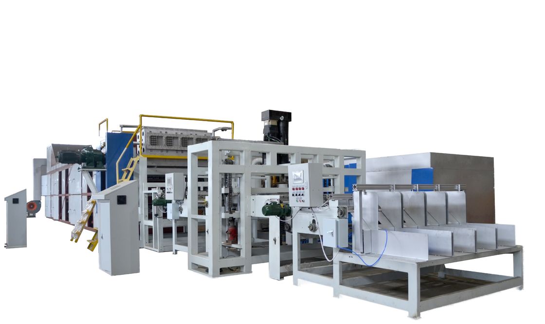 5000 pièces/h ligne de production de plateaux à œufs rotatifs intégrant une technologie d'empilage et de séchage automatique pour une fabrication rationalisée contrôlée par un PLC