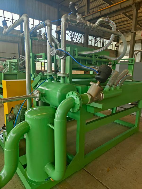 1500pcs/h Petite entreprise machine semi-automatique de plateau d'œufs / machine de fabrication de plateau à pommes structure simple vitesse réglable moules en aluminium contrôlé par PLC