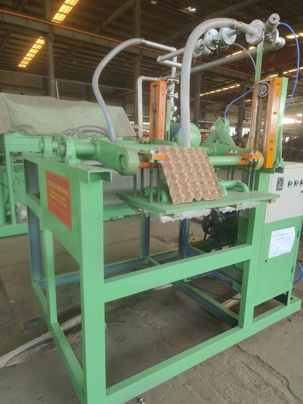 Machine semi-automatique de fabrication de barquettes à œufs en papier 700 pièces/h-1500 pièces/h Ligne de production automatique de boîtes à œufs recyclées