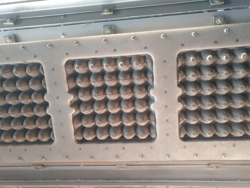 Machine de fabrication de plateaux pour les œufs et les pulpes de déchets de papier, machine de fabrication de plateaux pour les fruits Grande production 2500-3000 pcs/h 4*4 moules contrôlés par PLC