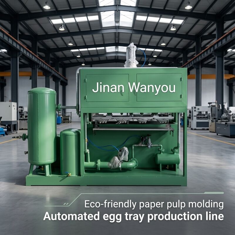 Paper Egg Tray Making Machine PLC Controlled Production Line 1500 Pcs Hour Capacity Recycled Waste Paper Material