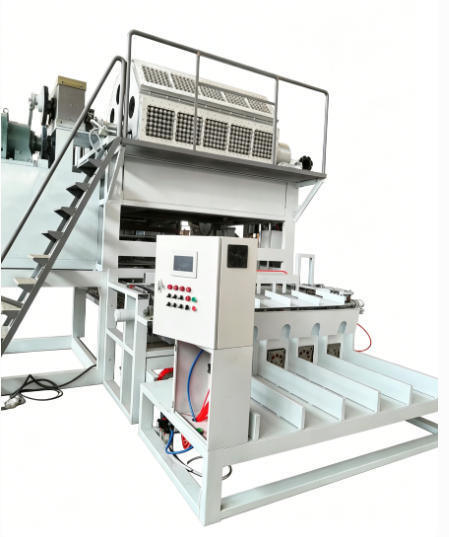 Machine rotative 5000 pcs/h ligne de production de plateau d'œufs en papier avec pulpe complète formant le séchage et les systèmes d'empilage automatique pour le plateau d'œufs en papier Carton d'œufs plateaux de pommes avec 5*8 moules de formage