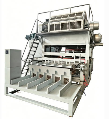 Chaîne de production de plateaux à œufs de grande capacité avec des systèmes complets de séchage et d'empilage de la pâte à papier produisant 5000 plateaux de papier par heure
