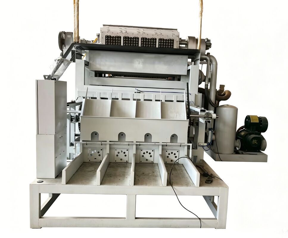 2000-3000pcs/h Machine de fabrication de plateaux d'œufs en papier 3x4 moules 4*4 moules Machine de plateaux d'œufs conçue pour des équipements stables de capacité moyenne pour les usines en croissance
