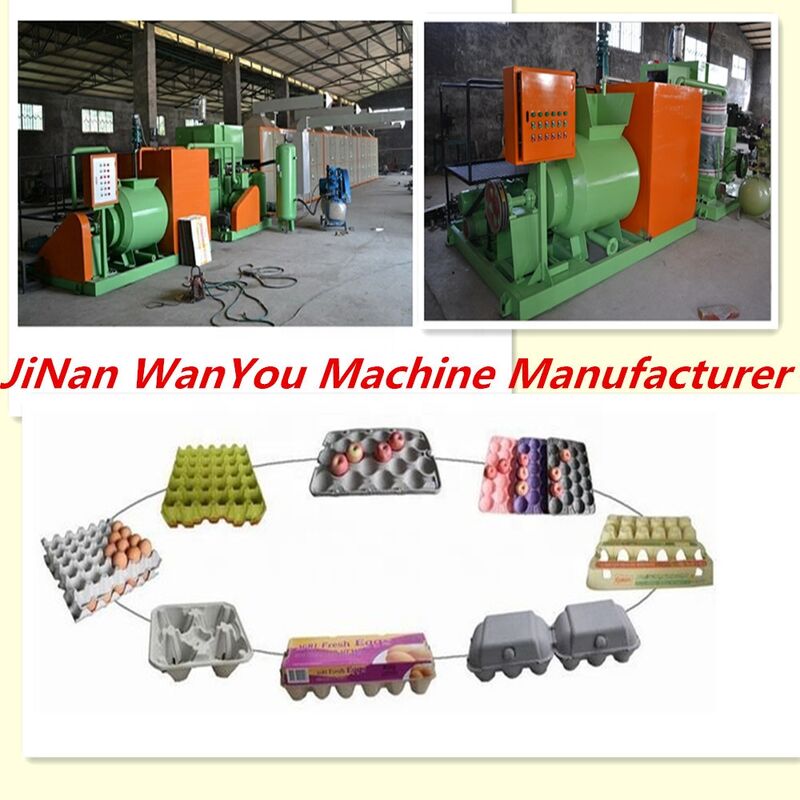 40KW Recycled Paper Egg Tray Machine Pulp Molding Machine Processing Type PLC Controlled