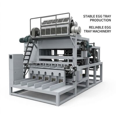 Chaîne de production de plateaux à œufs de grande capacité avec des systèmes complets de séchage et d'empilage de la pâte à papier produisant 5000 plateaux de papier par heure